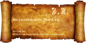 Weissenbach Martin névjegykártya